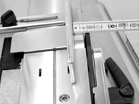 Sponningbreedte instellen