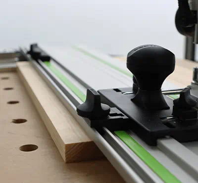 Geleidestop plaatsen