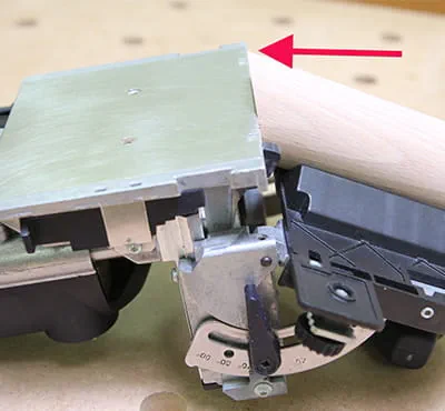 Tafelhoogte van de frees instellen