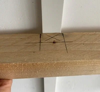 Markeren van het in te kepen gedeelte