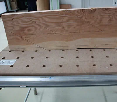 Als afgewerkt afgetekende trapwang