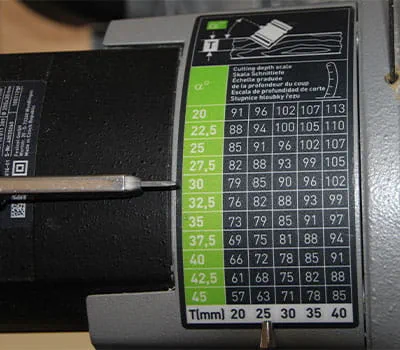 Groefdiepte instellen