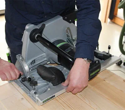 Handcirkelzaag voorbereiden