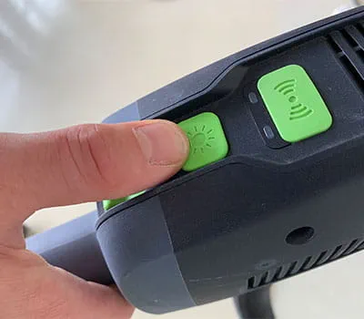 LED-licht indien gewenst inschakelen