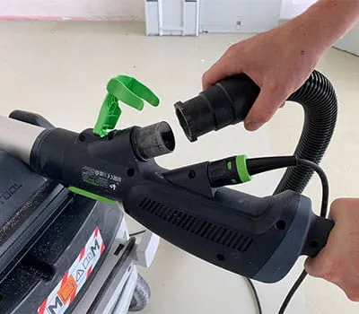 PLANEX met mobiele stofzuiger verbinden