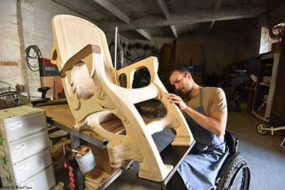 Paul de Livron in zijn atelier.