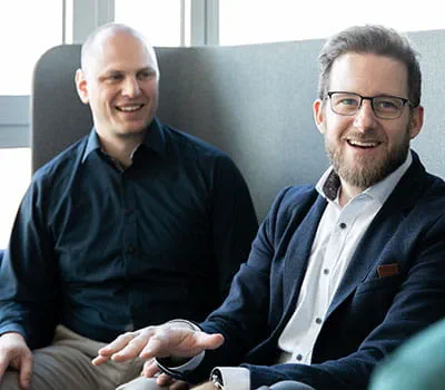 De ontwikkelaars Matthias Kübeler en Andreas Sdrzallek van Festool