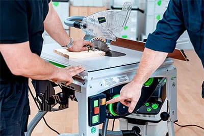 De Festool-tafelcirkelzaag TKS 80 met de SawStop-technologie