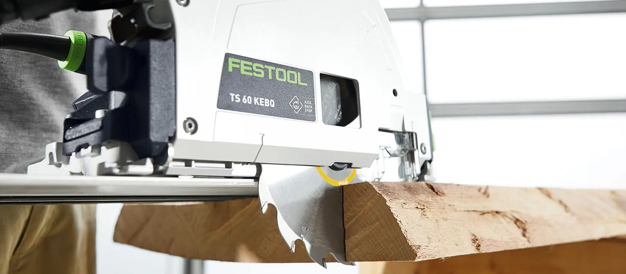 Dankzij de zaagdiepte van de TS 60 K van maximaal 60 mm kunnen massieve materialen moeiteloos op maat gezaagd worden