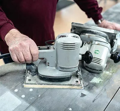 De vlakschuurmachines van Festool in actie