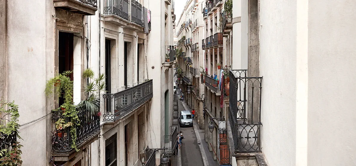 Een voorgevel in Barcelona