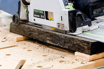 Op maat zagen van massief hout met de TSC 55