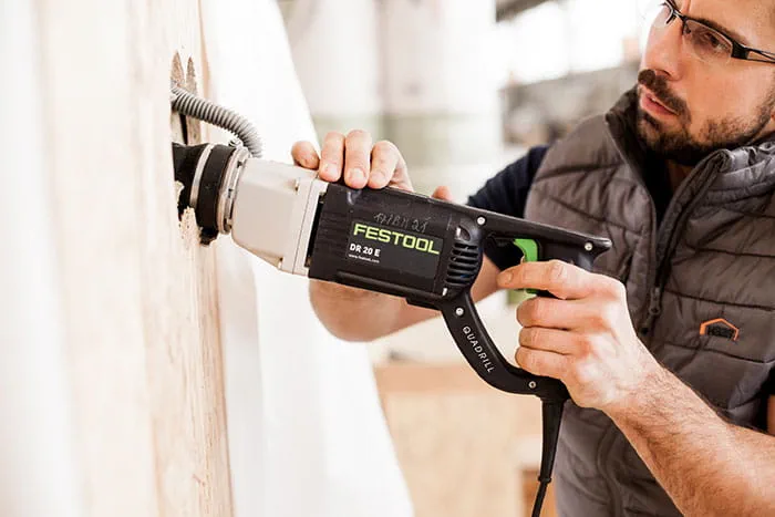 De Festool Quadrill DR 20 in actie