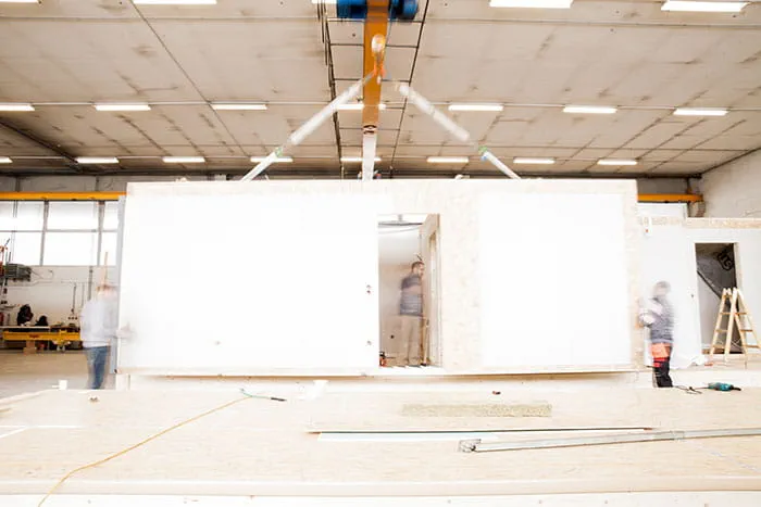 De prefabwoningen van de firma Haas uit Oostenrijk