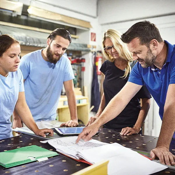 Het schilderteam uit Tirol