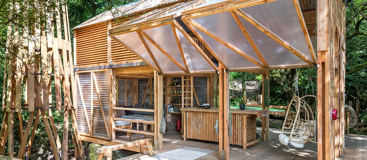 Een pub in de bossen van Cornwall