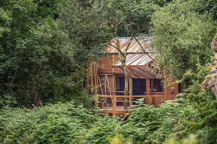 Een pub in de bossen van Cornwall