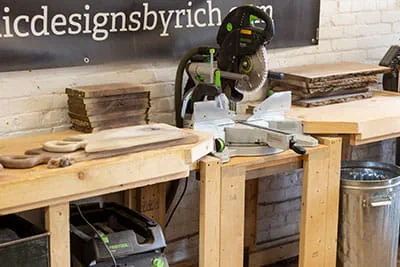 De werkplaats met de Festool afkort-trekzaag KAPEX