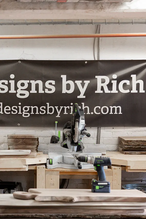 De werkplaats van Rustic Designs by Rich