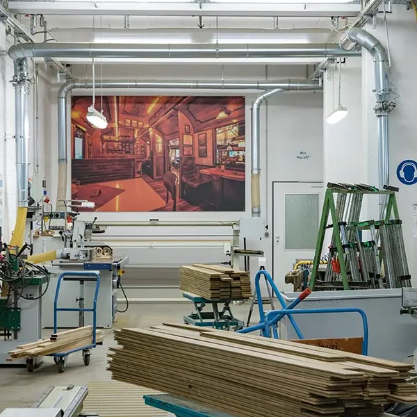De schrijnwerkerswerkplaats van Europa-Park