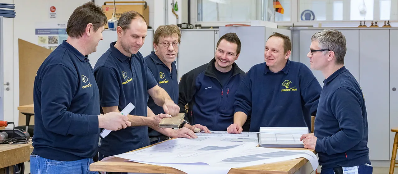 Het schrijnwerkerteam van Europa-Park