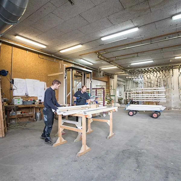 De schrijnwerkerswerkplaats van VHB