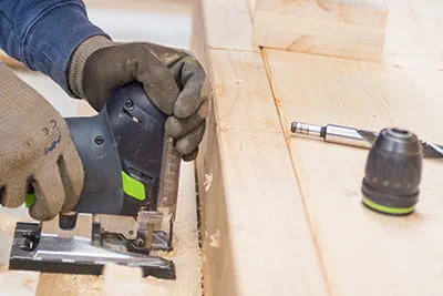 De Festool decoupeerzaag in actie