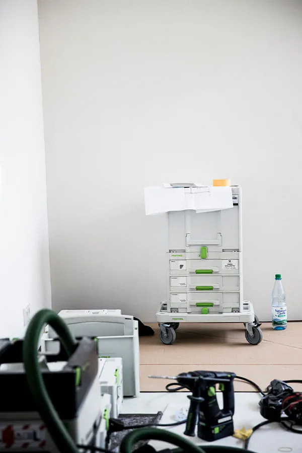 De accuboormachine van Festool in actie